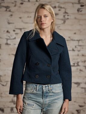Ralph Lauren RRL | NWOT Quilted Jersey Cropped Peacoat